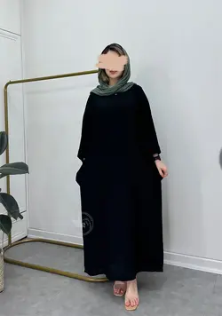 پیراهن مانتویی لاون مشکی