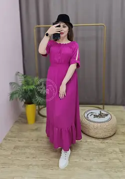 پیراهن مجلسی یقه قایقی