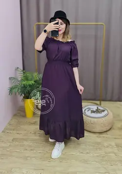 پیراهن مجلسی یقه قایقی