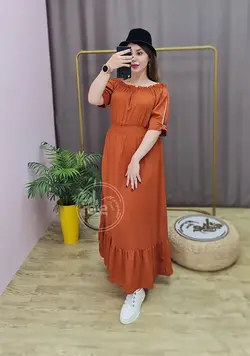 پیراهن مجلسی یقه قایقی