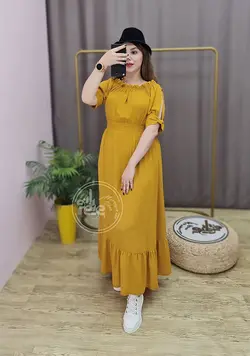 پیراهن مجلسی یقه قایقی
