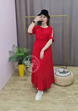 پیراهن مجلسی یقه قایقی