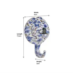 قلاب سامورایی فیکا طرح گلدار آبی