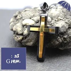 گردنبند صلیب مشکی همراه با زنجیر کد G_1930