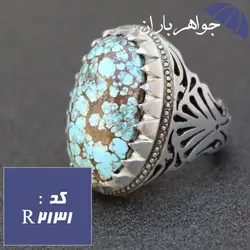 انگشتر فیروزه نیشابوری شجری اصل درشت دست ساز فاخر کد R_2131