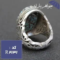 انگشتر فیروزه نیشابوری شجری اصل درشت دست ساز فاخر کد R_2131