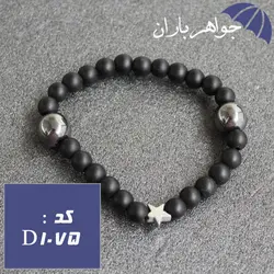 دستبند عقیق سیاه مات اسپرت کد D_1075