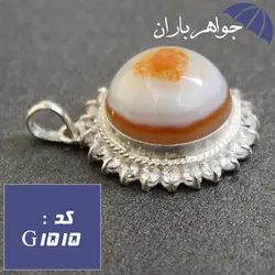 گردنبند عقیق باباقوری اصل دور جواهری دست ساز کد G_1515