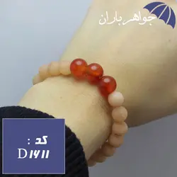 دستبند عقیق و جید دخترانه کد D_1611