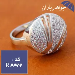 انگشتر نقره زنانه طرح دایره کد R_2266