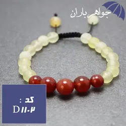 دستبند جید و عقیق قرمز زنانه کد D_1102