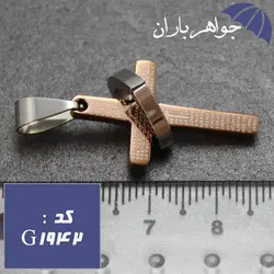 گردنبند صلیب و قلب تو در تو کد G_1942