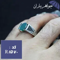 انگشتر عقیق سبز اسپرت مارکازیتی کد R_1570
