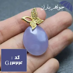 گردنبند عقیق یمنی طرح پروانه طلایی کد G_1324