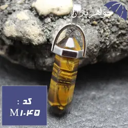 مدال منشوری عقیق چشم ببر کد M_1045