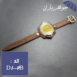 دستبند عقیق چرمی اسماء الهی کد D_1002B