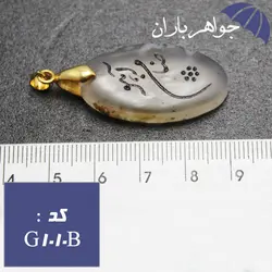 گردنبند عقیق شجری اصل حکاکی ضامن آهو کد G_1010B