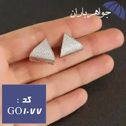 گوشواره نقره زنانه نگین دار کد GO_1077