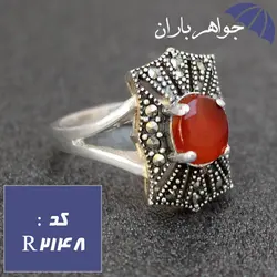 انگشتر عقیق یمنی اصل مارکازیتی زنانه کد R_2148