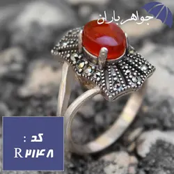 انگشتر عقیق یمنی اصل مارکازیتی زنانه کد R_2148