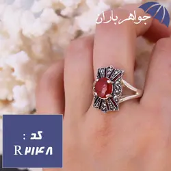 انگشتر عقیق یمنی اصل مارکازیتی زنانه کد R_2148