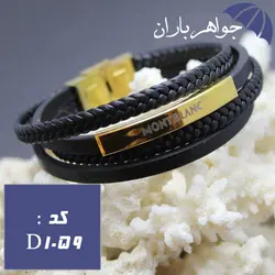 دستبند چرم برند مونت بلانک MONT BLANK کد D_1059