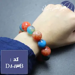 دستبند عقیق درشت زنانه کد D_1013B