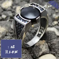 انگشتر عقیق سیاه اسپرت کد R_1064
