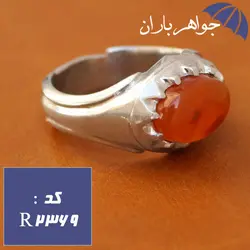 انگشتر عقیق یمنی شرف الشمس اصل دست ساز کد R_2369