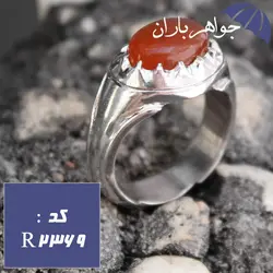 انگشتر عقیق یمنی شرف الشمس اصل دست ساز کد R_2369