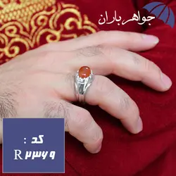 انگشتر عقیق یمنی شرف الشمس اصل دست ساز کد R_2369