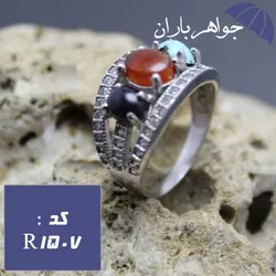 انگشتر چند جواهر اصل زنانه کد R_1507