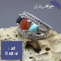 انگشتر چند جواهر اصل زنانه کد R_1507