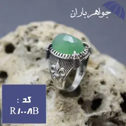 انگشتر نقره زمرد مردانه کد R_1008B