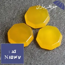 نگین عقیق شرف الشمس هشت ضلعی سایز کوچک کد N_1547