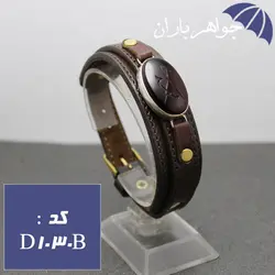 دستبند عقیق چرم حکاکی مهدی کد D_1030B