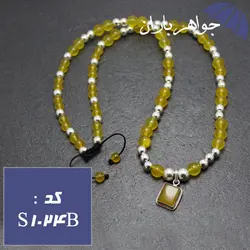 سینه ریز نقره عقیق زرد شرف الشمس اصل کد S_1024B