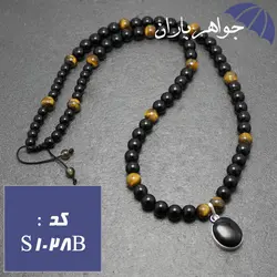 سینه ریز نقره عقیق سیاه جزع اصل کد S_1028B