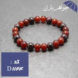 دستبند عقیق و یاقوت گارنت اصل کد D_1124