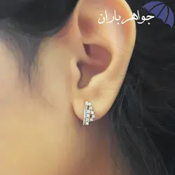 گوشواره نقره میخی مدل تاج GO3007