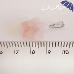 گردنبند کوارتز صورتی اصل طرح ستاره G3032