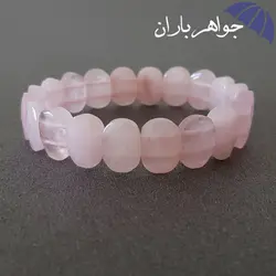 دستبند کوارتز صورتی اصل درشت D3039