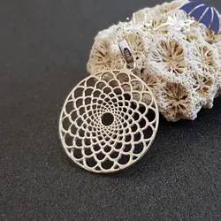 گردنبند نقره ایتالیایی طرح دایره G3068