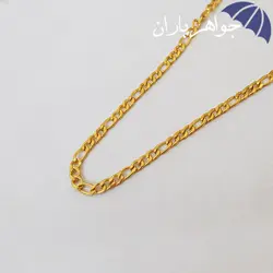 ست زنجیر و دستبند استیل طلایی S3007