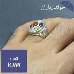 انگشتر چندجواهر حرز امام جواد و تربت امام حسین کد R_1121