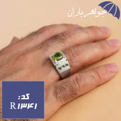 انگشتر زبرجد مردانه فاخر کد R_1341