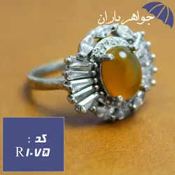 انگشتر عقیق شرف الشمس زنانه زیبا کد R_1075