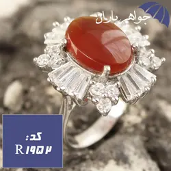انگشتر عقیق یمنی اصل زنانه درشت کد R_1952