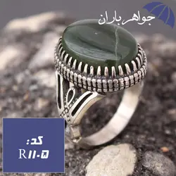 انگشتر یشم یمنی مردانه خوشرنگ کد R_1105