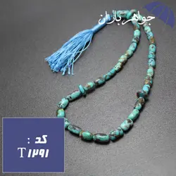 تسبیح فیروزه نیشابوری 33 دانه اصل تراش هلی کد T_1291